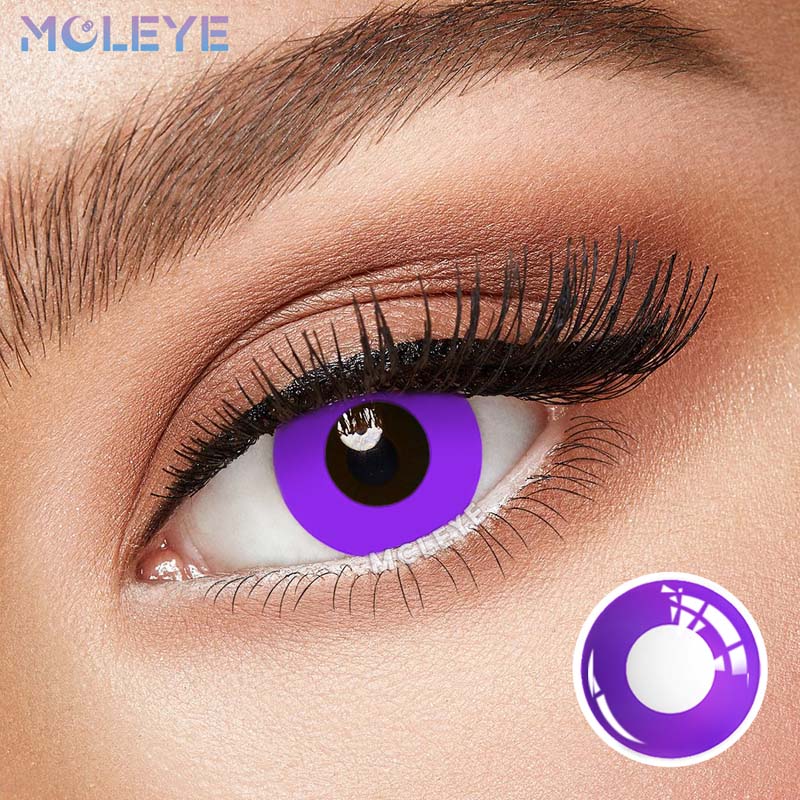 MCLEYE Pure Circle Block Purple Yearly Cosplay Contact Lenses