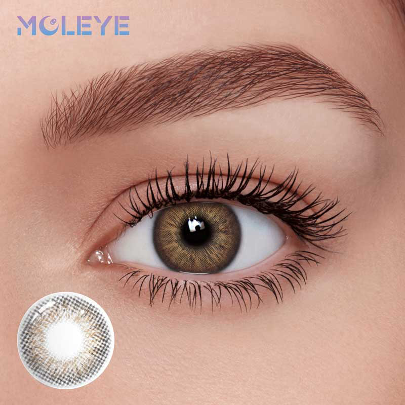 MCLEYE Sparkling Brown Yearly Colored Contact Lenses