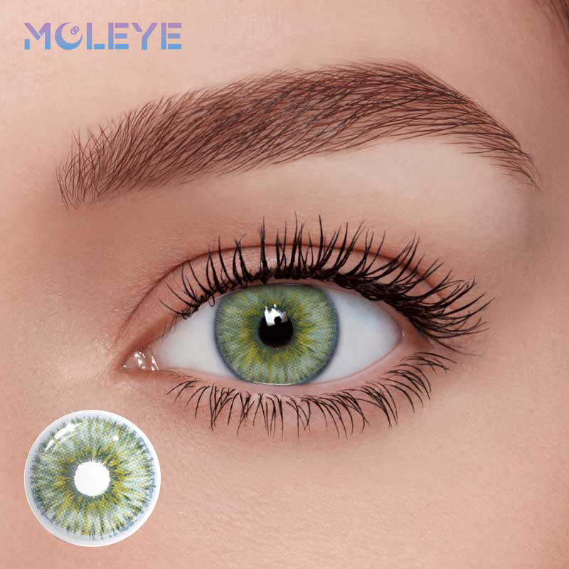 MCLEYE Sparkling Green Yearly Colored Contact Lenses