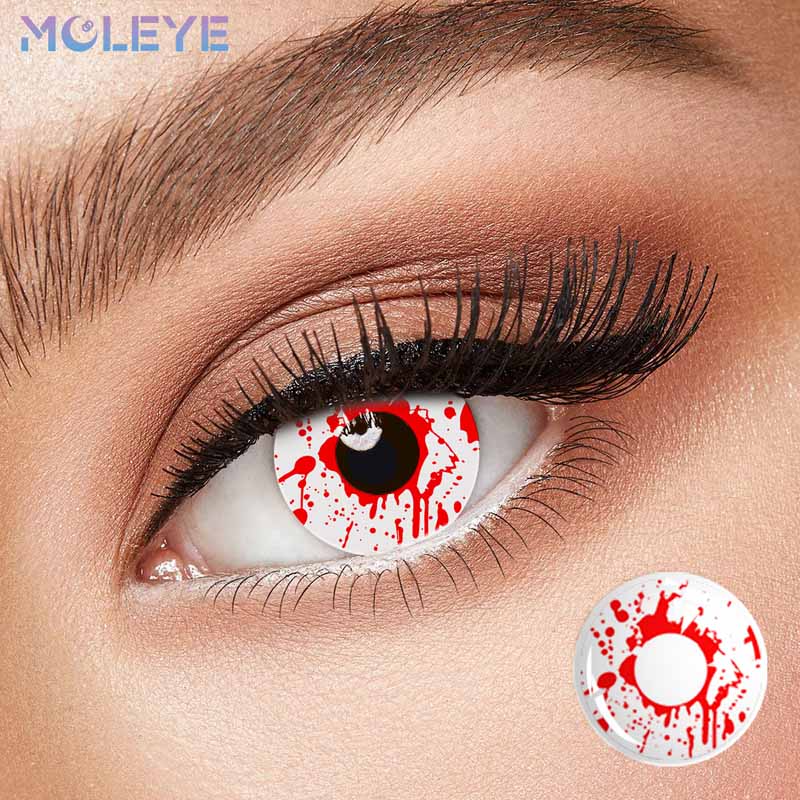 MCLEYE Tokyo Ghoul Rize Kamishiro Red Yearly Cosplay Contact Lenses