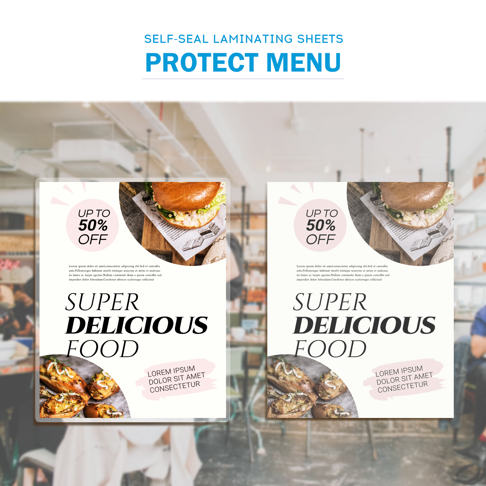 Uinkit Self Sealing Laminating Pouches Self Adhesive Laminating Sheets  2.6x3.9 / 10 x11.5 Size 10Mil Thick Gloss Finish No Machine Need (2.6x3.9Inchesx50Pack)