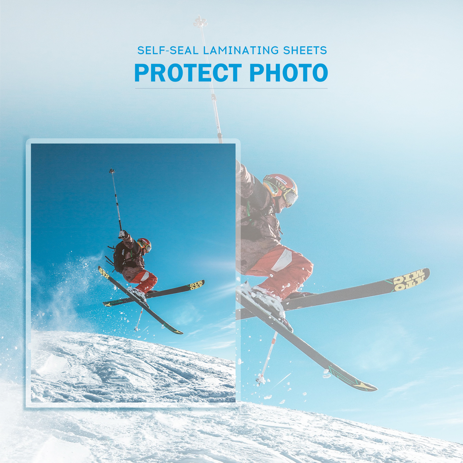 Uinkit Self Sealing Laminating Pouches Self Adhesive Laminating Sheets  2.6x3.9 / 10 x11.5 Size 10Mil Thick Gloss Finish No Machine Need (2.6x3.9Inchesx50Pack)