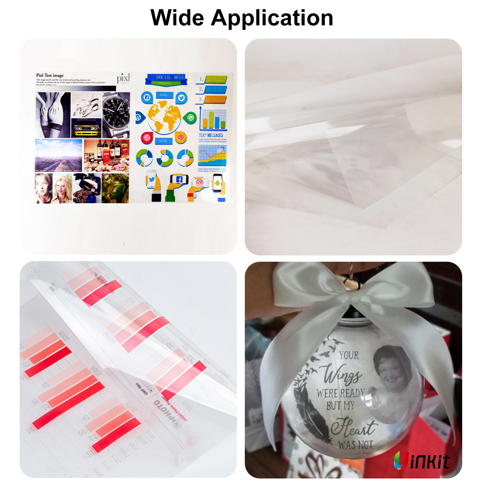 Uinkit Laser Transparency Film OHP  11x17 50sheets / 8.5x11 100sheets Acetate Sheets Clear Overhead Projector Laserjet Film 