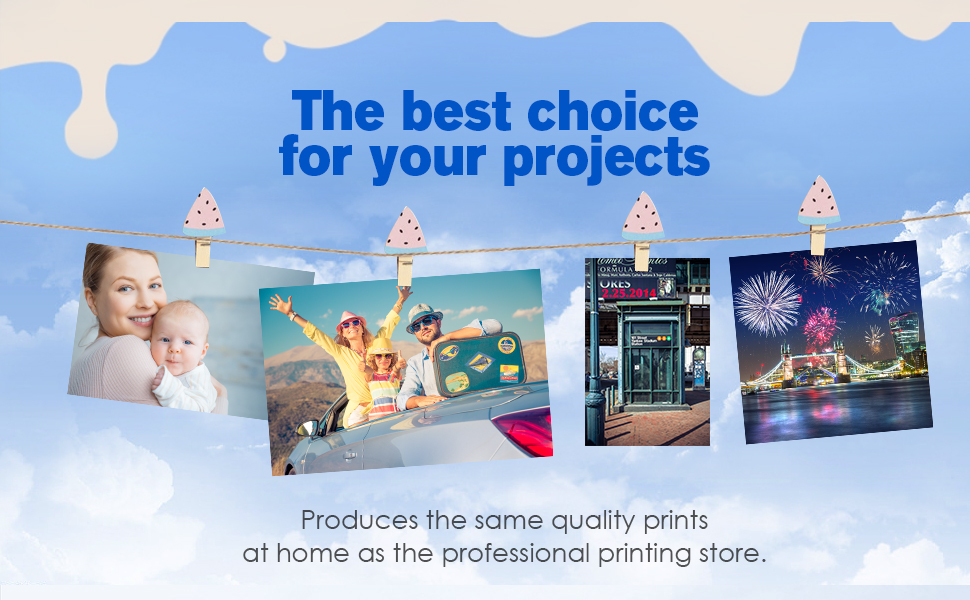 Uinkit Heavyweight Thick Glossy Photo Paper 8x11.5 Inkjet 69lb 260Gsm A198