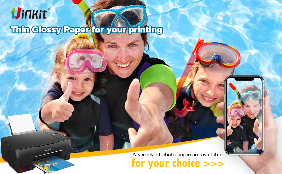 Thin Paper Glossy Print Inkjet 8.5x11 36lb DIY Chip Bag Party Favors Brochure Flyer Inches Printer 135gsm