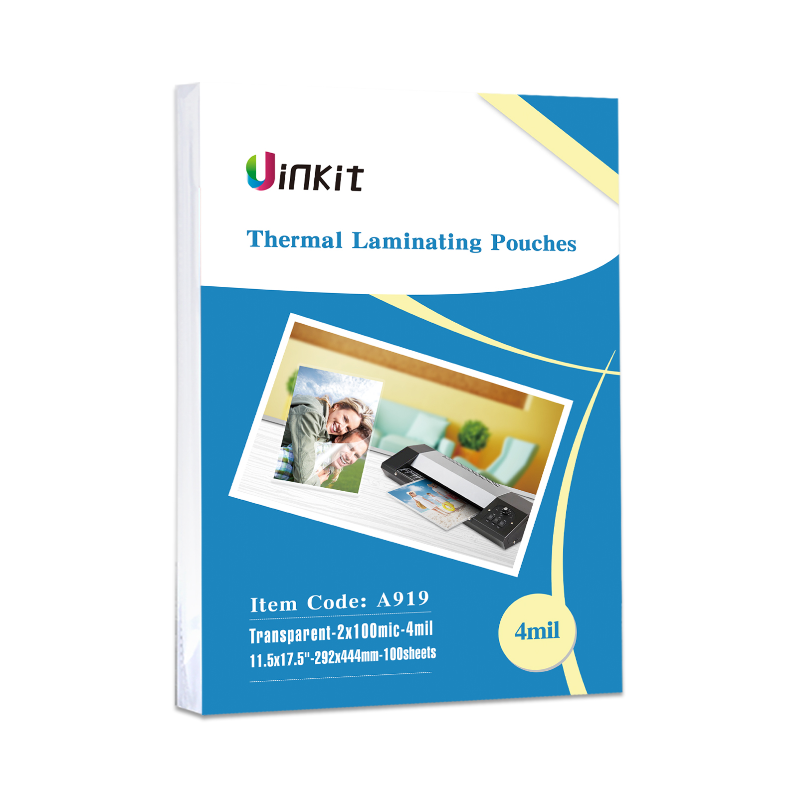 Uinkit Thermal Laminating Pouches  3mil / 4mil / 5mil for Extra Protection Menu Tabloid Size 11.5x17.5inches 100Pack