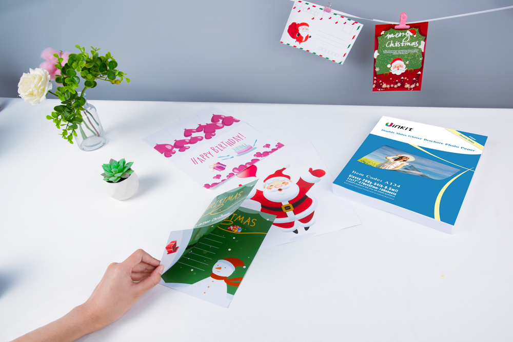 100 Sheets Double Sided Glossy Photo Paper Inkjet 8.5x11  / 11x17  53 lb 200gsm Inkjet Printing