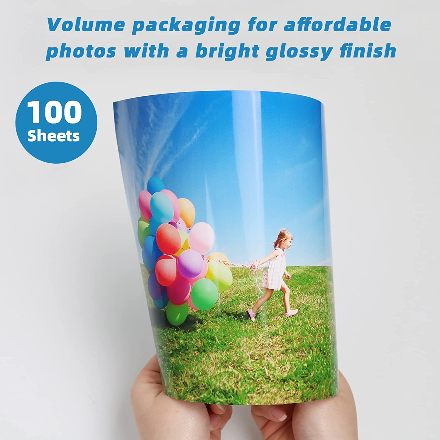 Uinkit 100 Sheets Inkjet Photo Paper Glossy 8.5x11 49lbs Professional Photographic Paper180Gsm 
