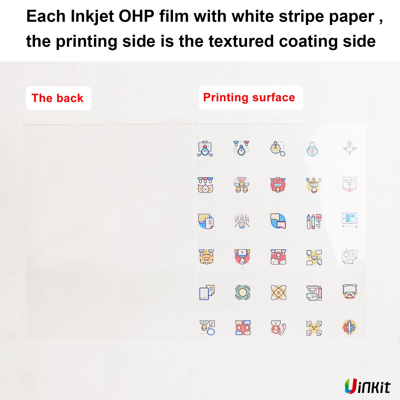  Uinkit Bulk 90 Sheets Printable Transparency Film