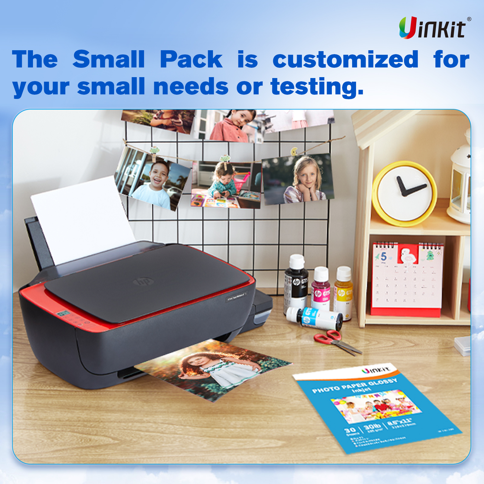 Thin Paper Glossy Photo Print Inkjet 8.5x11 30lb Favors Brochure Flyer Picture Photos 115gsm