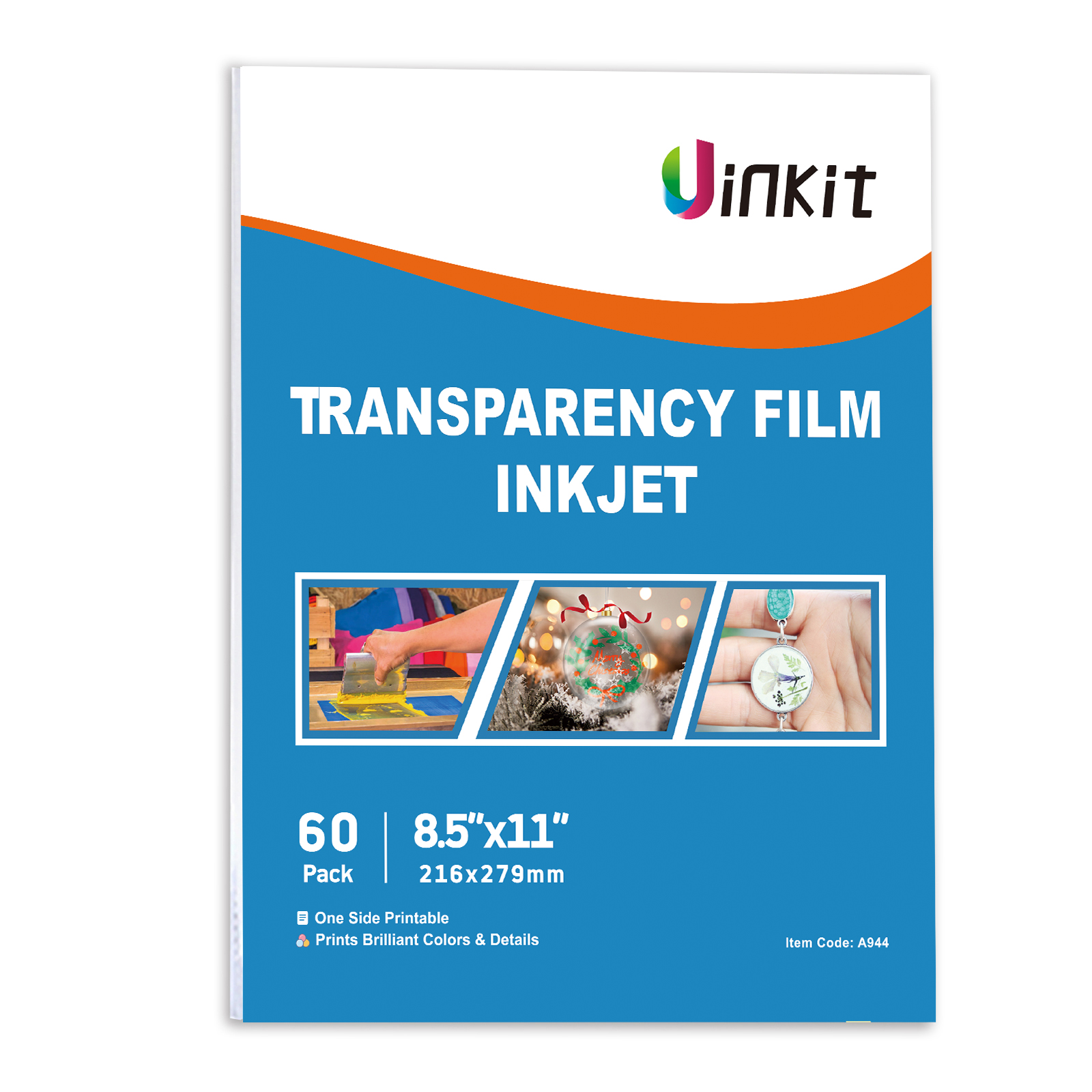 Inkjet Transparency Film 8.5x11 100% Clear Silk Screen Printing Color Quick