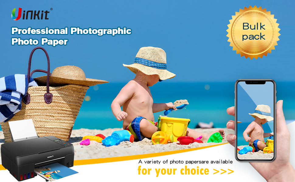 Uinkit  Heavyweight Thick Glossy Inkjet Photo Paper 8x11.5" 100 sheets / 11x17“ 60sheets  69lb 260Gsm 