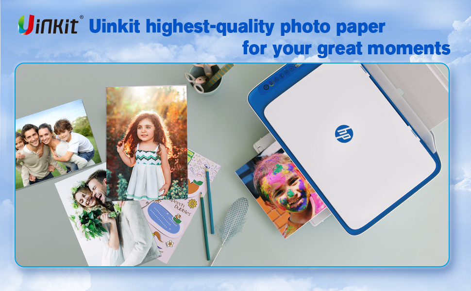 Uinkit Inkjet Photo Paper Glossy 11x17 / 8.5x11 size 230Gsm Thick  Heavyweight Brochure Pictures 