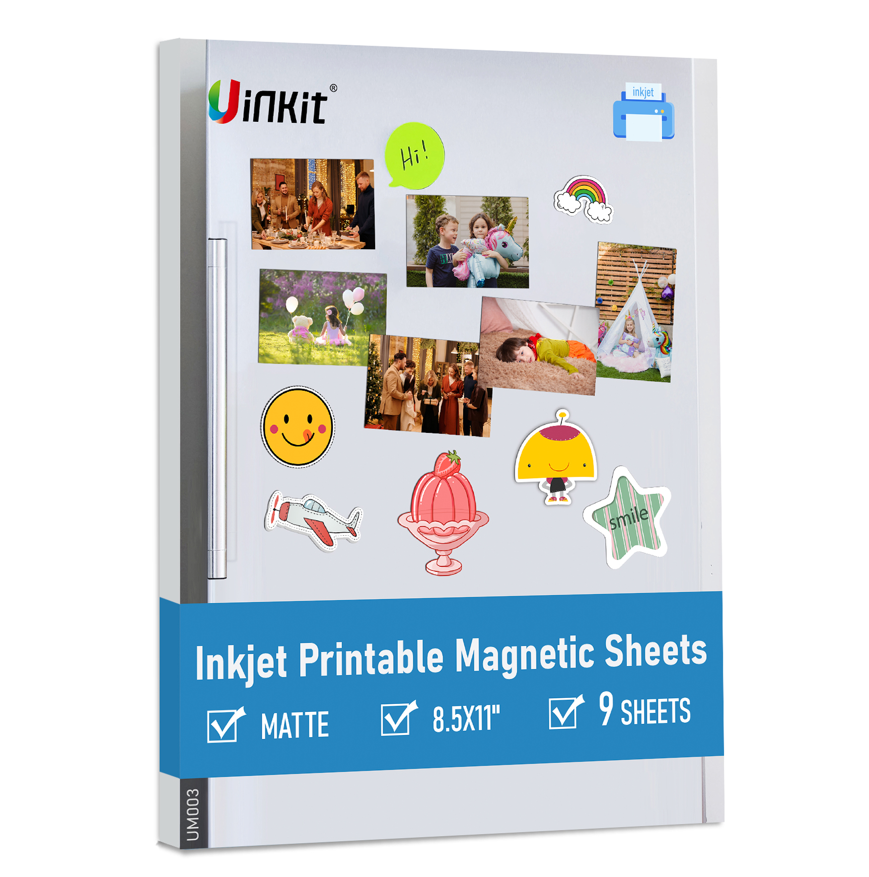 12 Printable Magnetic Sheets, Magnet Photo Paper 8.5x 11 Matte for