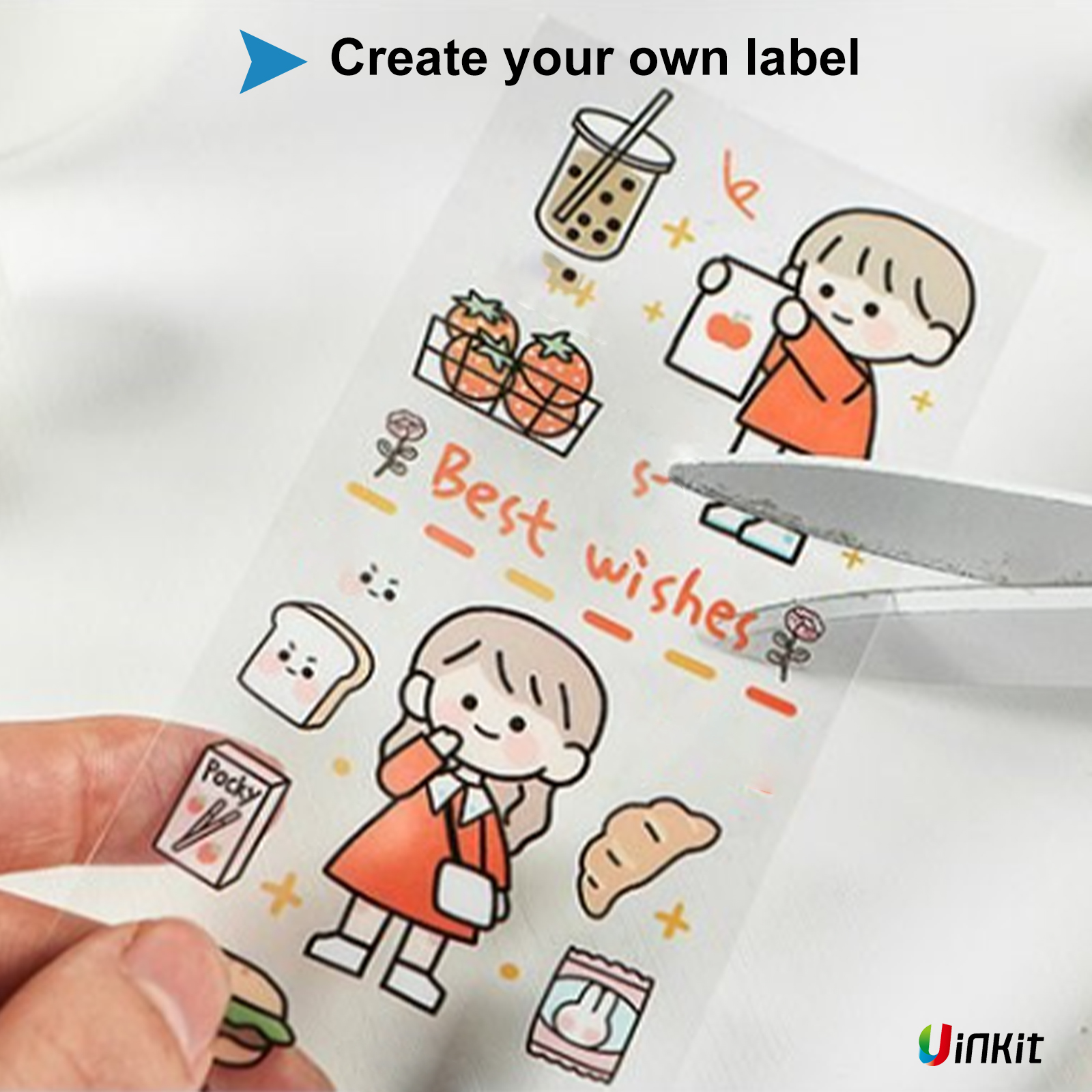 Uinkit High Glossy White / Clear Vinyl Sticker For Laser  Printer 8.5x11 Waterproof Sticker Film 20sheets