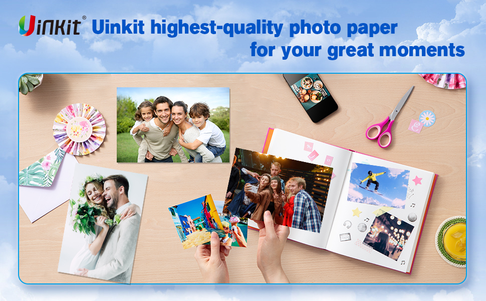 Uinkit  Heavyweight Thick Glossy Inkjet Photo Paper 8x11.5" 100 sheets / 11x17“ 60sheets  69lb 260Gsm 