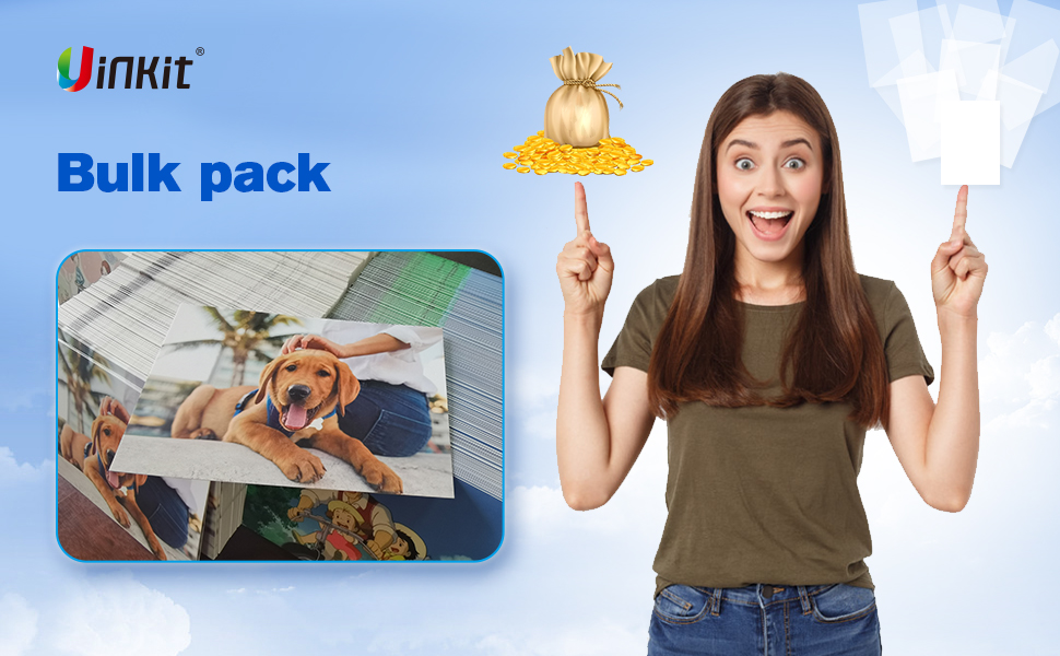 Uinkit  Heavyweight Thick Glossy Inkjet Photo Paper 8x11.5" 100 sheets / 11x17“ 60sheets  69lb 260Gsm 