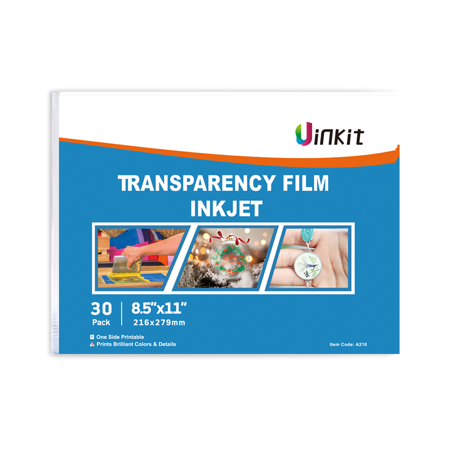 30 / 90 Sheets Inkjet Transparency Film 8.5x11 100% Clear Silk Screen