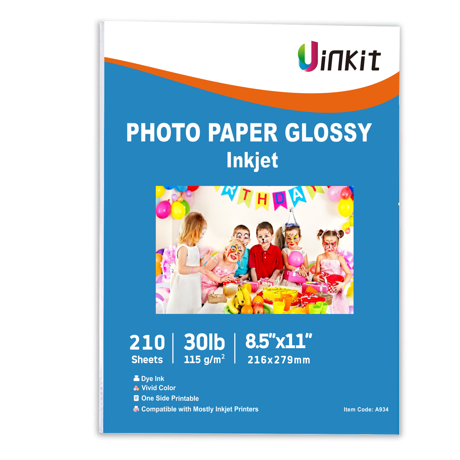 Thin Paper Glossy Photo Print Inkjet 8.5x11 30lb Favors Brochure Flyer Picture Photos 115gsm