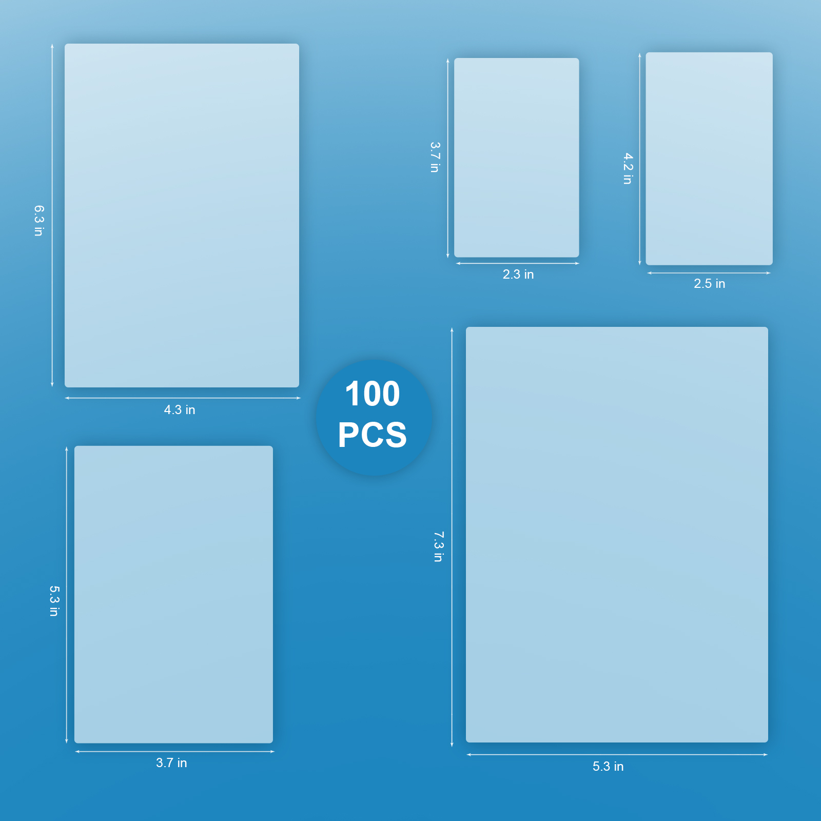 Uinkit Laminating Pouches 11.5x17.5 / 2.3x3.7 / 5.3x7.3 for Sealed 11x17 / 5x7 / 2x3 Menu  Glossy Clear Laminator Pouch Laminating Sheet Rounded Corner