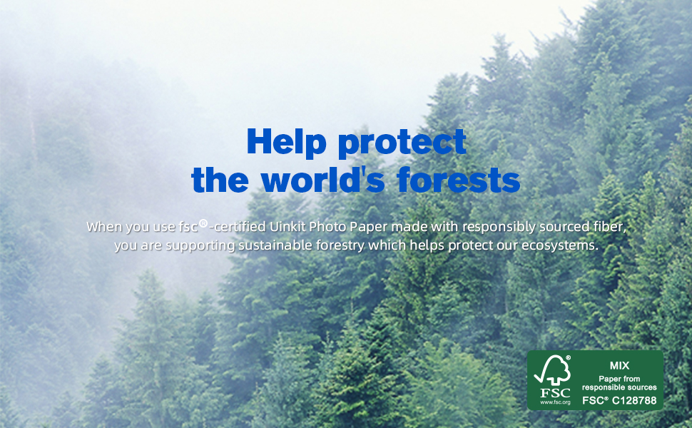 Uinkit  Heavyweight Thick Glossy Inkjet Photo Paper 8x11.5" 100 sheets / 11x17“ 60sheets  69lb 260Gsm 