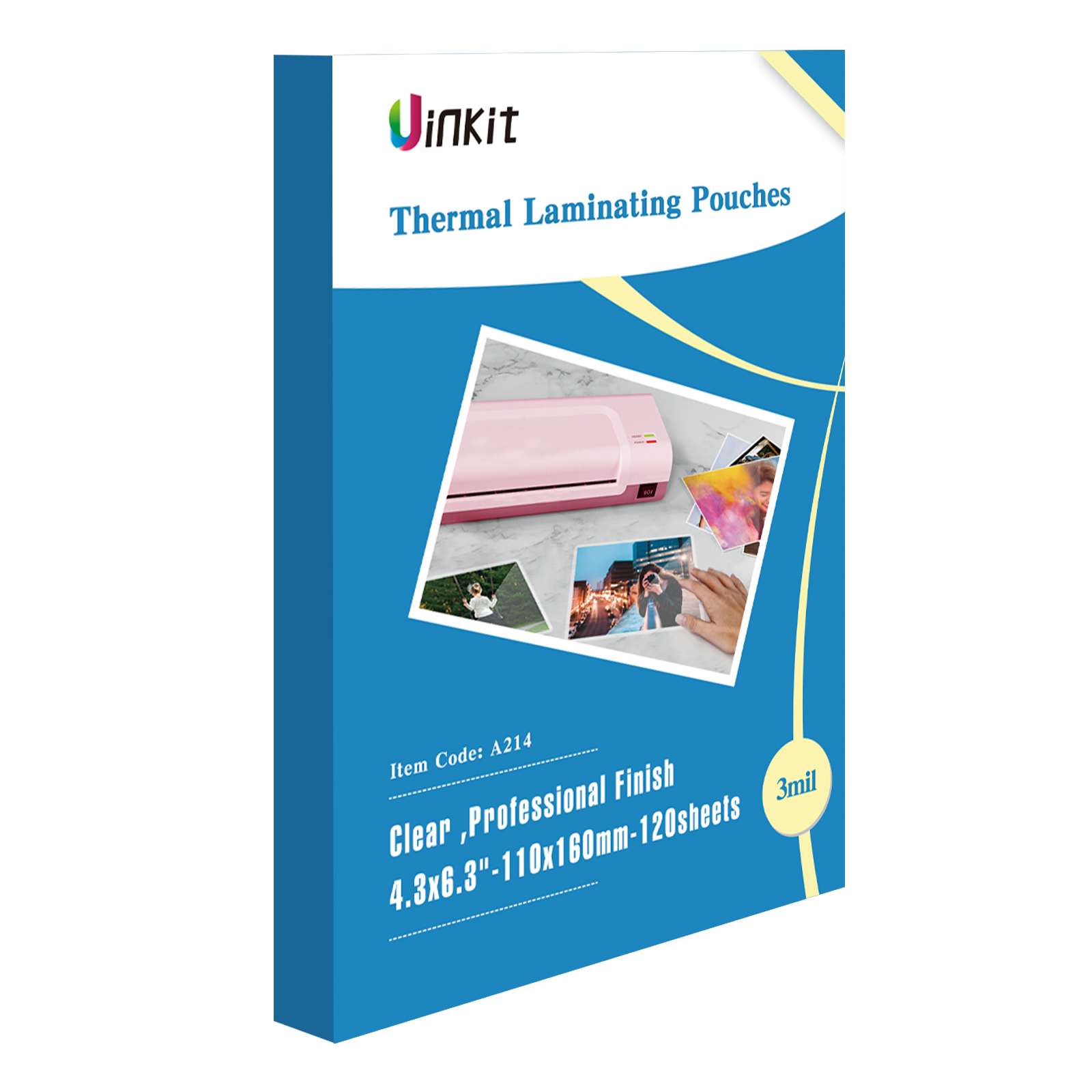 Uinkit Laminating Pouches 11.5x17.5 / 2.3x3.7 / 5.3x7.3 for Sealed 11x17 / 5x7 / 2x3 Menu  Glossy Clear Laminator Pouch Laminating Sheet Rounded Corner