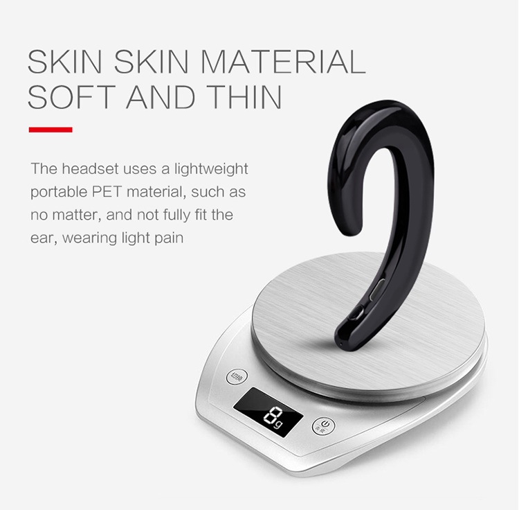 K8 Bone Conduction Earhook Wireless Bluetooth Earphone Noise Cancelling Stereo Headphone with Mic