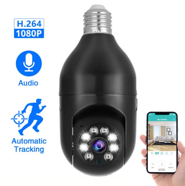 5G Wifi E27 Bulb Surveillance Camera Night Vision