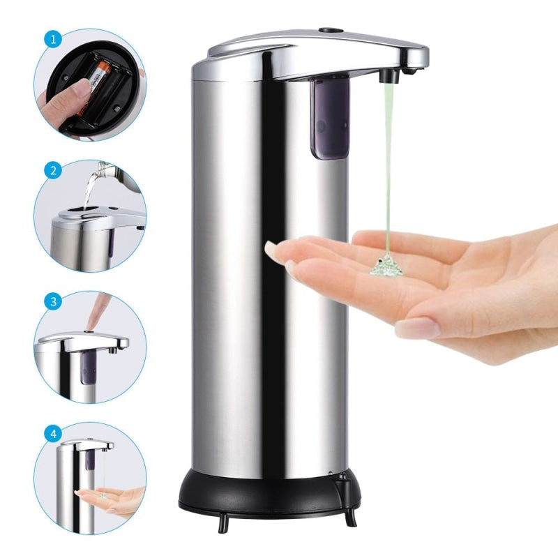 Automatic Soap Dispenser 250ml Stainless Steel