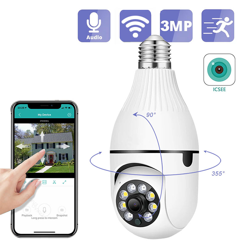Wireless WIFI Light Bulb Camera Security Camera