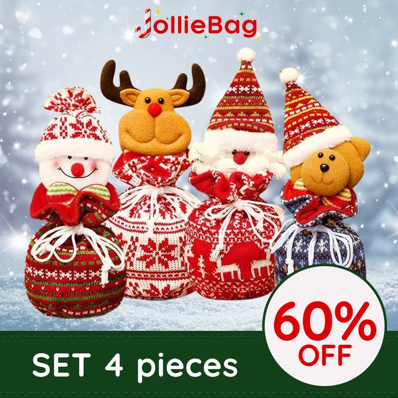 Christmas Knitted Doll Gift Bags