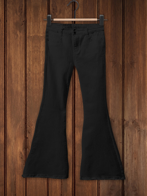 Trendy Frayed Flared Jeans
