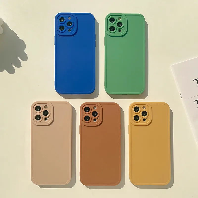 Fashion Solid Color tpu iPhone Series Cases
