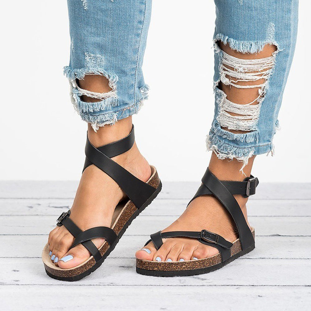 Sandalen met kurkzool sale