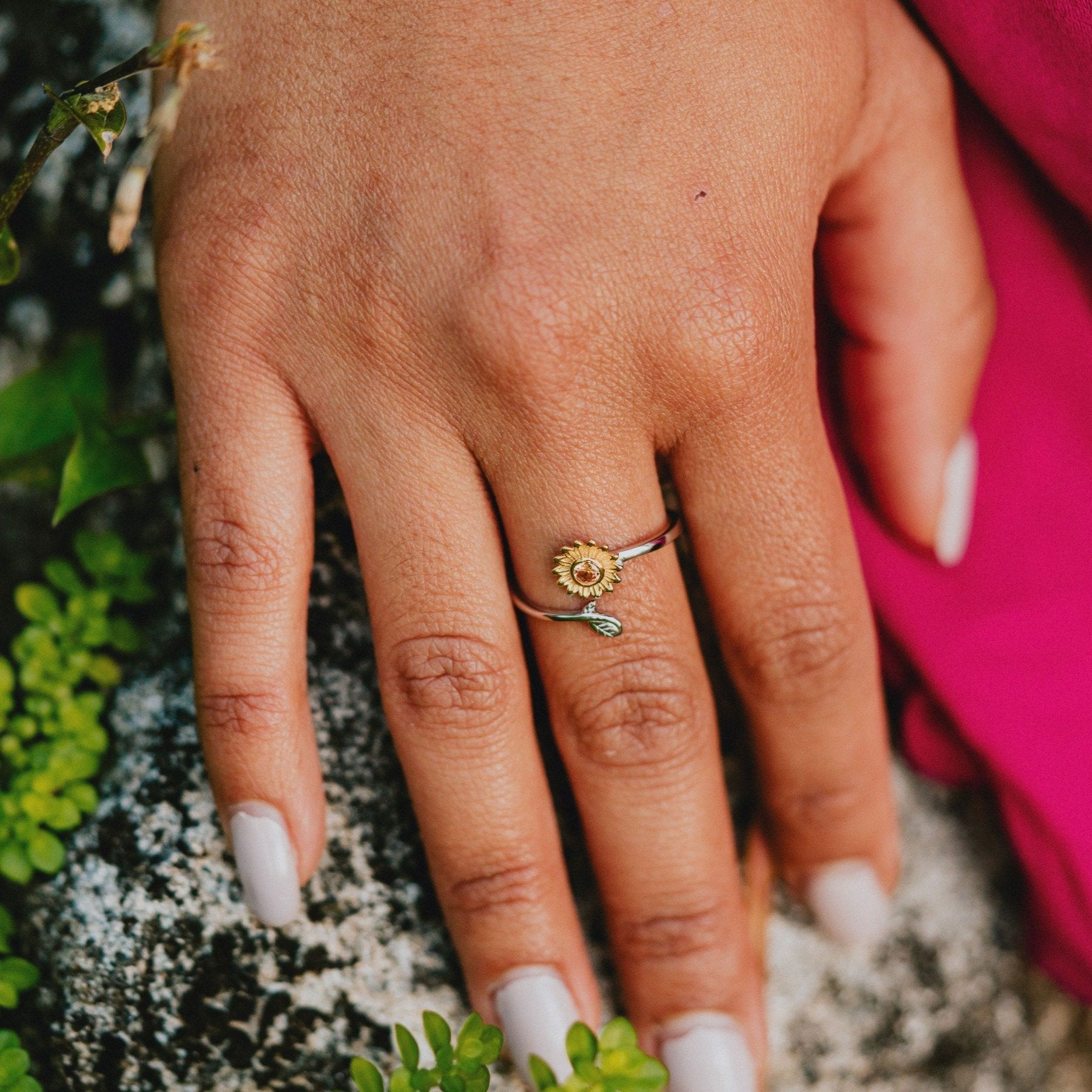 Anello Girasole in Fiore