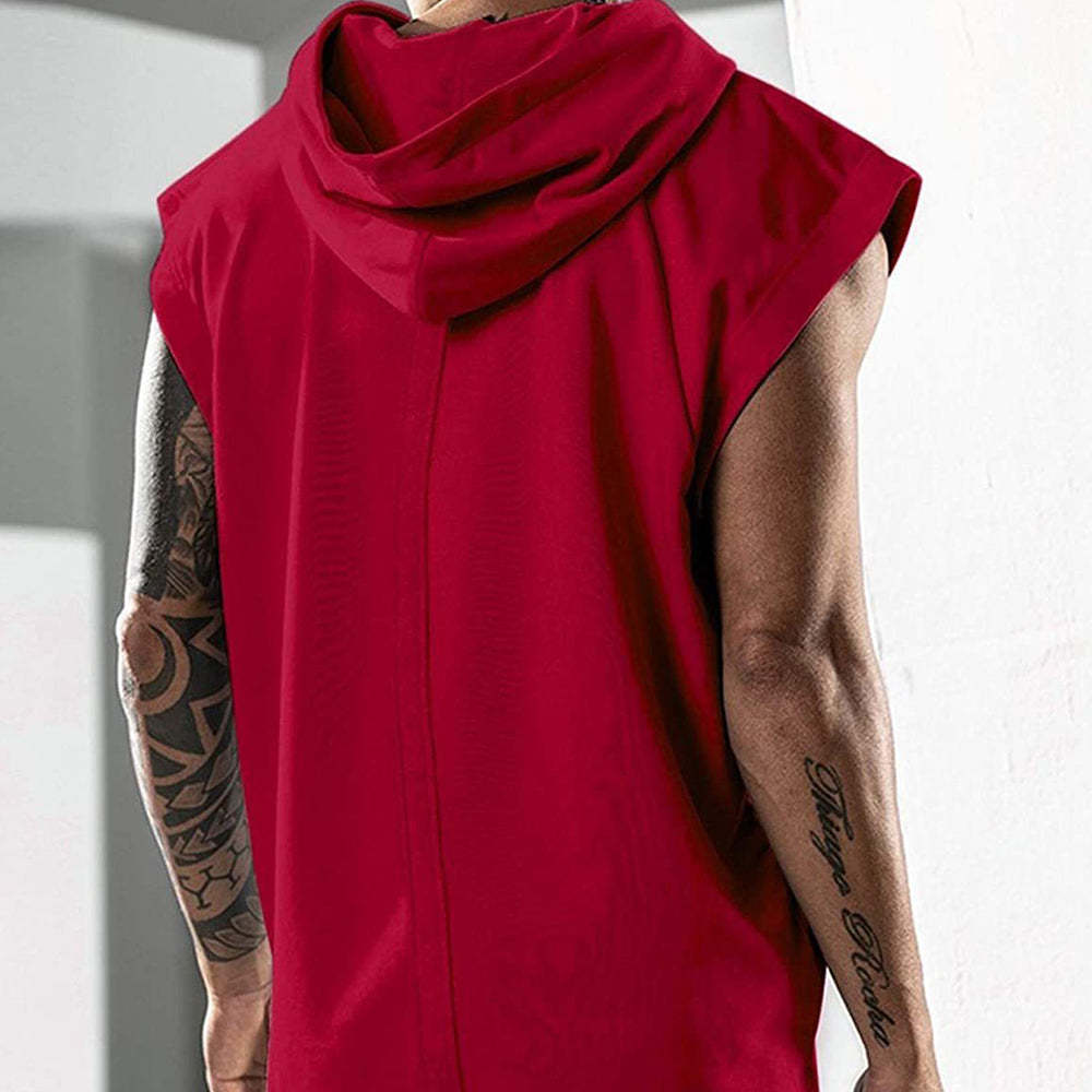 2022 Summer Men's Solid Color Hoodie Sports Top