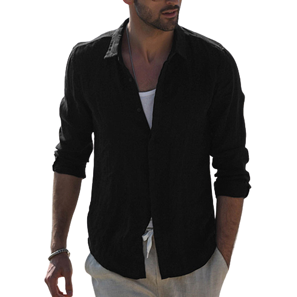 Casual Cotton Linen Shirts For Men