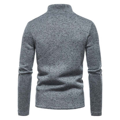 New Warm and Comfortable Half-Zip Turtleneck Men's Sweatshirt