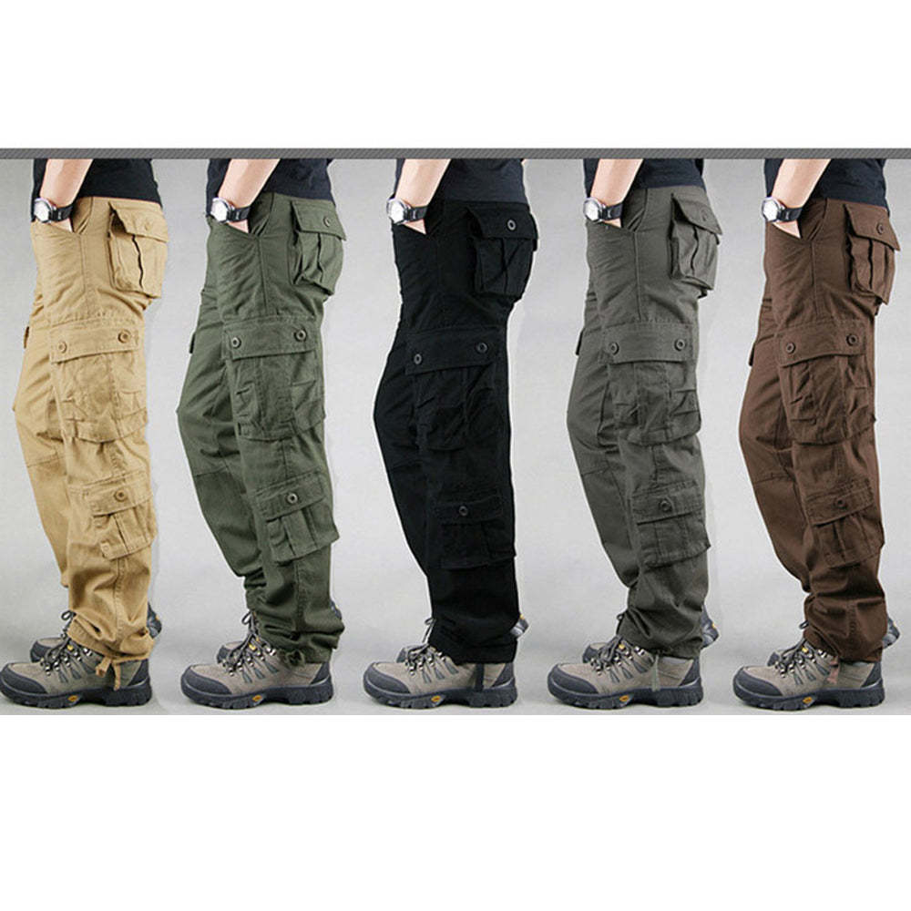 Men's Straight Casual Loose Cargo Pants
