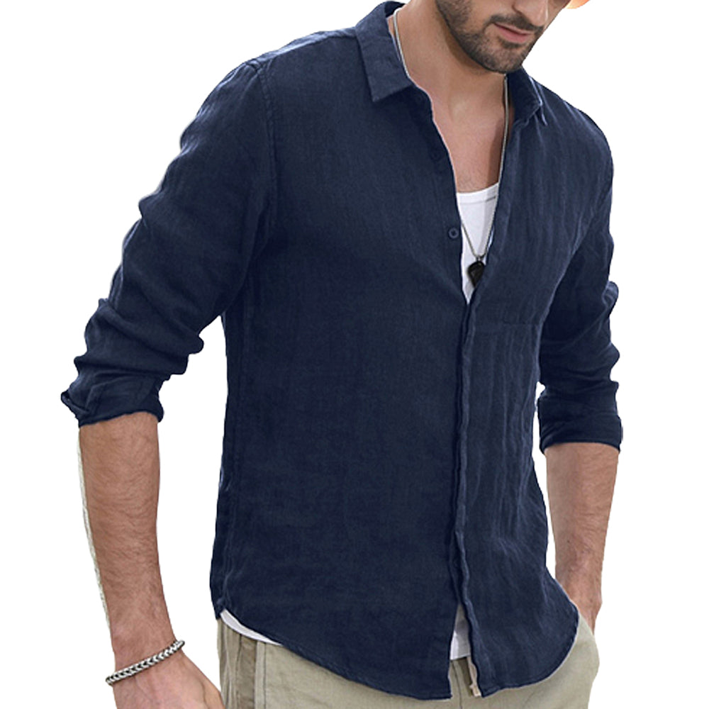 Casual Cotton Linen Shirts For Men