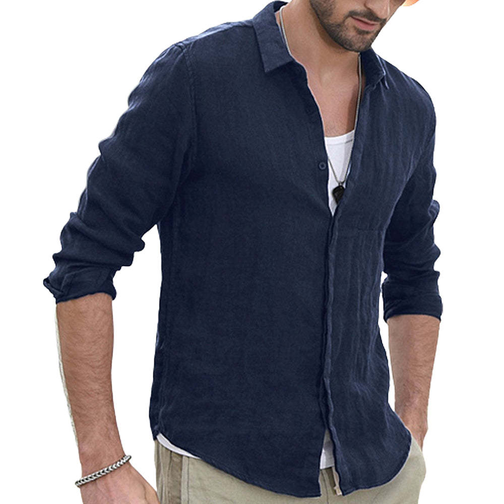 Casual Cotton Linen Shirts For Men