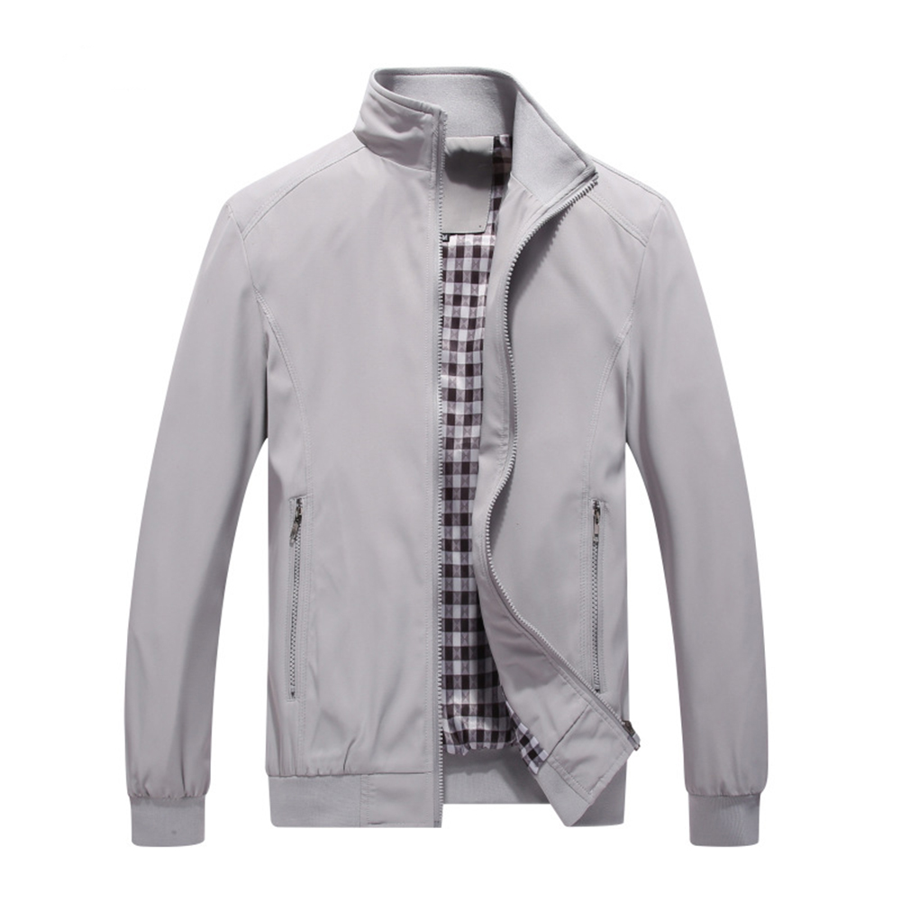 New Men's Thin Casual Stand Collar Jacket