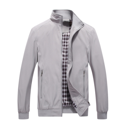 New Men's Thin Casual Stand Collar Jacket