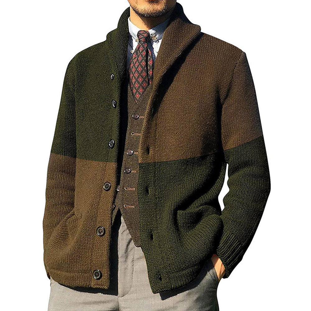 New autumn and winter warm men's knitted cardigan