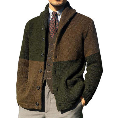 New autumn and winter warm men's knitted cardigan