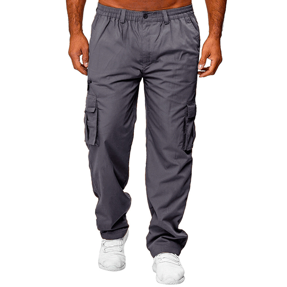 Men's Casual Multi Pocket Loose Straight Cargo Pants