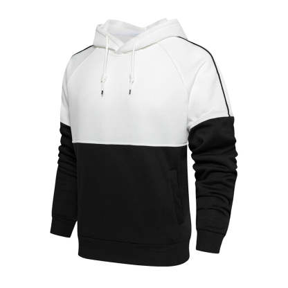 Men's New Two Tone Loose Simple Hooded Sweater