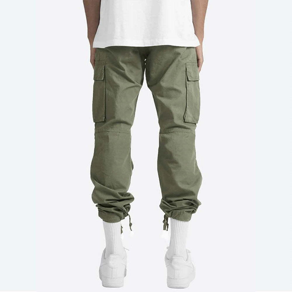 Men's Drawstring Multi Pocket Cargo Pants