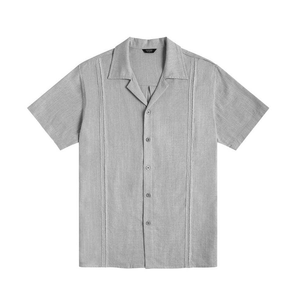 Men's short-sleeved linen shirt