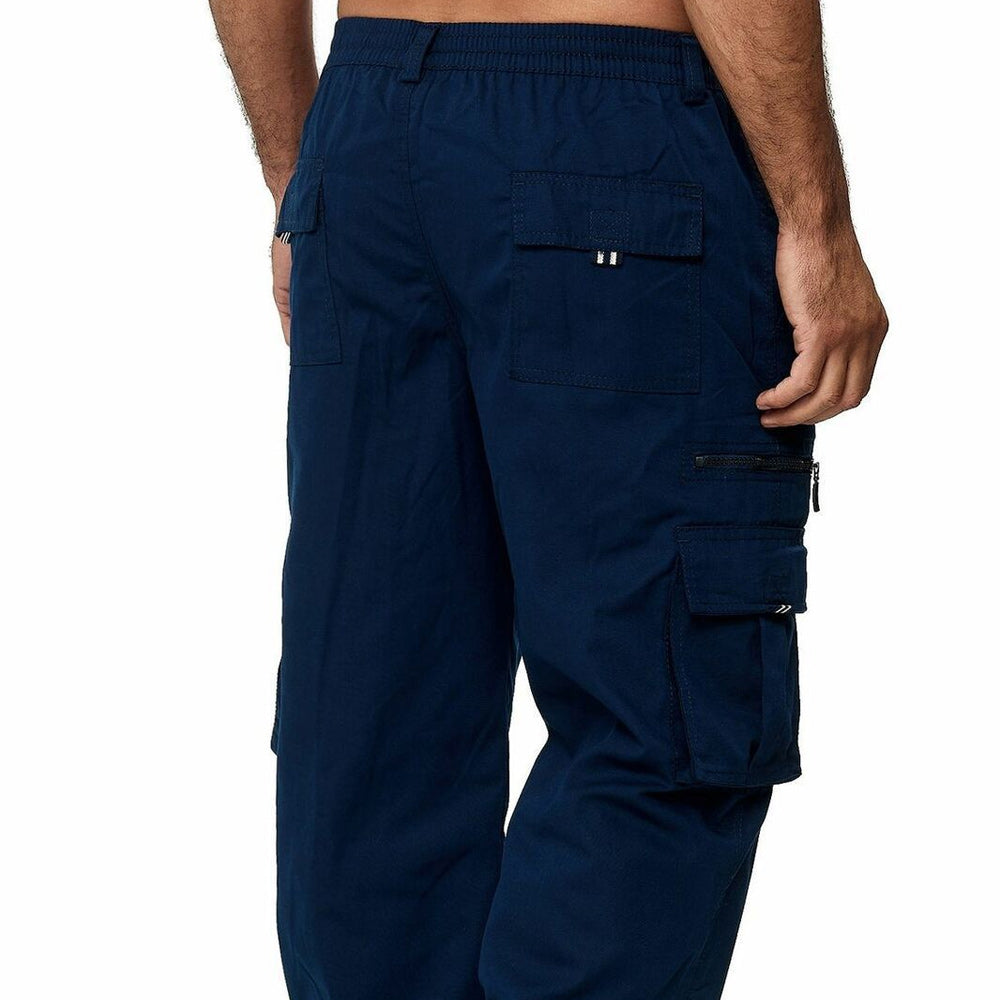 Men's Casual Multi Pocket Loose Straight Cargo Pants